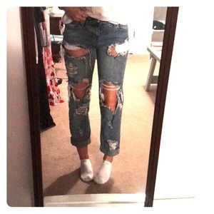 One teaspoon boyfriend ripped jeans